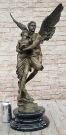Psyche Cupid Eros Aphrodite Venus Winged Angel Lovers Romance Bronze Sculpture Statue French