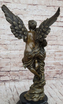 Psyche Cupid Eros Aphrodite Venus Winged Angel Lovers Romance Bronze Sculpture Statue French