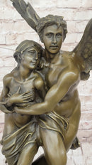 Psyche Cupid Eros Aphrodite Venus Winged Angel Lovers Romance Bronze Sculpture Statue French
