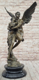 Psyche Cupid Eros Aphrodite Venus Winged Angel Lovers Romance Bronze Sculpture Statue French