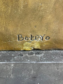Fernando Botero Man w/ Daughter Bronze Statue Sculpture Figure 19" x 10"