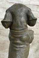 Hot Cast Bronze Puppy Dog Begging Signed Original Art Sculpture Statue Figure