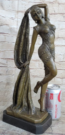 Bronze Marble Statue Dancer Vintage Theatre Chiparus Drama Opera Sculpture