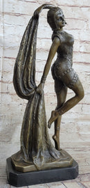 Bronze Marble Statue Dancer Vintage Theatre Chiparus Drama Opera Sculpture