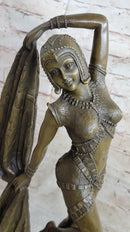 Bronze Marble Statue Dancer Vintage Theatre Chiparus Drama Opera Sculpture