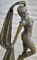 Bronze Marble Statue Dancer Vintage Theatre Chiparus Drama Opera Sculpture