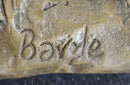 Signed Barye Male Lion With Cubs Bronze Figurine Sculpture Statue Animal Art