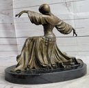 Graceful Turkish Georgian Dancer Bronze Sculpture Statue Chiparus Figure Decor