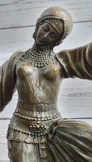 Graceful Turkish Georgian Dancer Bronze Sculpture Statue Chiparus Figure Decor