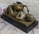 Leda and the Swan (Zeus) Modern Art Bronze Sculpture Statue by Fernando Botero 9" x 15":