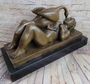 Leda and the Swan (Zeus) Modern Art Bronze Sculpture Statue by Fernando Botero 9" x 15":