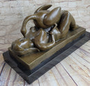 Leda and the Swan (Zeus) Modern Art Bronze Sculpture Statue by Fernando Botero 9" x 15":