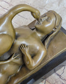 Leda and the Swan (Zeus) Modern Art Bronze Sculpture Statue by Fernando Botero 9" x 15":