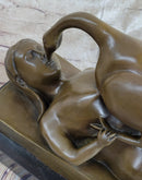 Leda and the Swan (Zeus) Modern Art Bronze Sculpture Statue by Fernando Botero 9" x 15":
