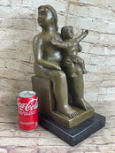 Fernando Botero Mother and Child Classic Museum Quality Artwork Bronze Sculpture