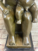 Fernando Botero Mother and Child Classic Museum Quality Artwork Bronze Sculpture