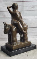 Europa & Zeus as a Bull Bronze Sculpture Statue Nude Female Figure by Fernando Botero
