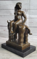 Europa & Zeus as a Bull Bronze Sculpture Statue Nude Female Figure by Fernando Botero