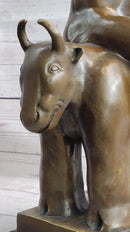 Europa & Zeus as a Bull Bronze Sculpture Statue Nude Female Figure by Fernando Botero