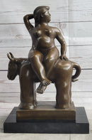 Europa & Zeus as a Bull Bronze Sculpture Statue Nude Female Figure by Fernando Botero