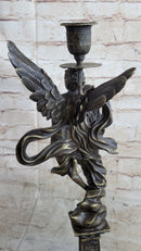 100% Solid Bronze Sculpture Angel ''Psyche and Eros ''Statue Figure Cupid