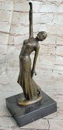 Demetre Chiparus Bronze Russian Dancer Art Deco Lost Wax Casting on Marble Base