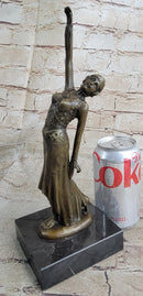 Demetre Chiparus Bronze Russian Dancer Art Deco Lost Wax Casting on Marble Base