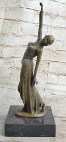 Demetre Chiparus Bronze Russian Dancer Art Deco Lost Wax Casting on Marble Base