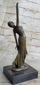 Demetre Chiparus Bronze Russian Dancer Art Deco Lost Wax Casting on Marble Base