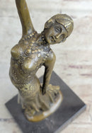 Demetre Chiparus Bronze Russian Dancer Art Deco Lost Wax Casting on Marble Base