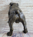 Signed Original Extra Large English Bulldog Dog Animal Bronze Sculpture Statue