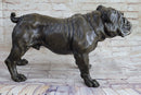 Signed Original Extra Large English Bulldog Dog Animal Bronze Sculpture Statue
