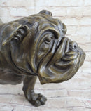 Signed Original Extra Large English Bulldog Dog Animal Bronze Sculpture Statue