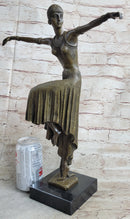 Turkish Dancer Art Deco Bronze Sculpture Statue by D.H. Chiparus on Marble Base