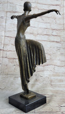Turkish Dancer Art Deco Bronze Sculpture Statue by D.H. Chiparus on Marble Base