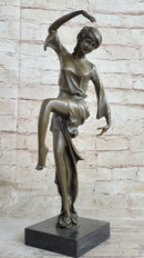 Signed D.H. Chiparus Art Nouveau Gypsy Dancer Bronze Sculpture Home Decoration