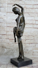 Signed D.H. Chiparus Art Nouveau Gypsy Dancer Bronze Sculpture Home Decoration
