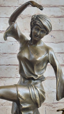 Signed D.H. Chiparus Art Nouveau Gypsy Dancer Bronze Sculpture Home Decoration