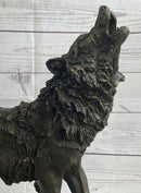 Extra Large Wild Animal Life Wolf Dog Bronze Sculpture Hot Cast Marble Figurine