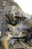 Signed Mercie Messenger of God Protector of Life Bronze Sculpture Angel Statue