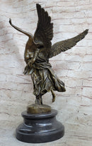 Signed Mercie Messenger of God Protector of Life Bronze Sculpture Angel Statue