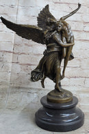 Signed Mercie Messenger of God Protector of Life Bronze Sculpture Angel Statue