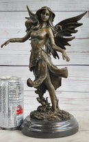 Mythical Bronze Fairy Angel Sculpture by Italian Artist Aldo Vitaleh Figurine
