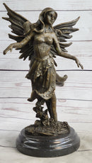 Mythical Bronze Fairy Angel Sculpture by Italian Artist Aldo Vitaleh Figurine