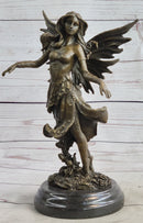 Mythical Bronze Fairy Angel Sculpture by Italian Artist Aldo Vitaleh Figurine