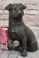 Handmade Bronze Jack Russell Terrier Puppy Dog Figurine Sculpture Signed Art Decor