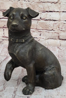 Handmade Bronze Jack Russell Terrier Puppy Dog Figurine Sculpture Signed Art Decor