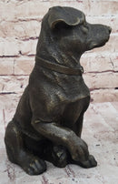 Handmade Bronze Jack Russell Terrier Puppy Dog Figurine Sculpture Signed Art Decor
