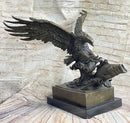 Extra Large American Eagle Scooping a Fish From Ocean Bronze Sculpture by Milo