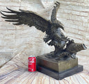 Extra Large American Eagle Scooping a Fish From Ocean Bronze Sculpture by Milo